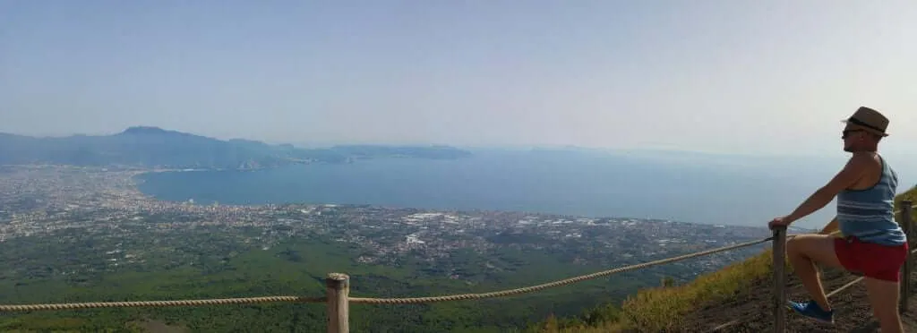 Panoramic view from volcano