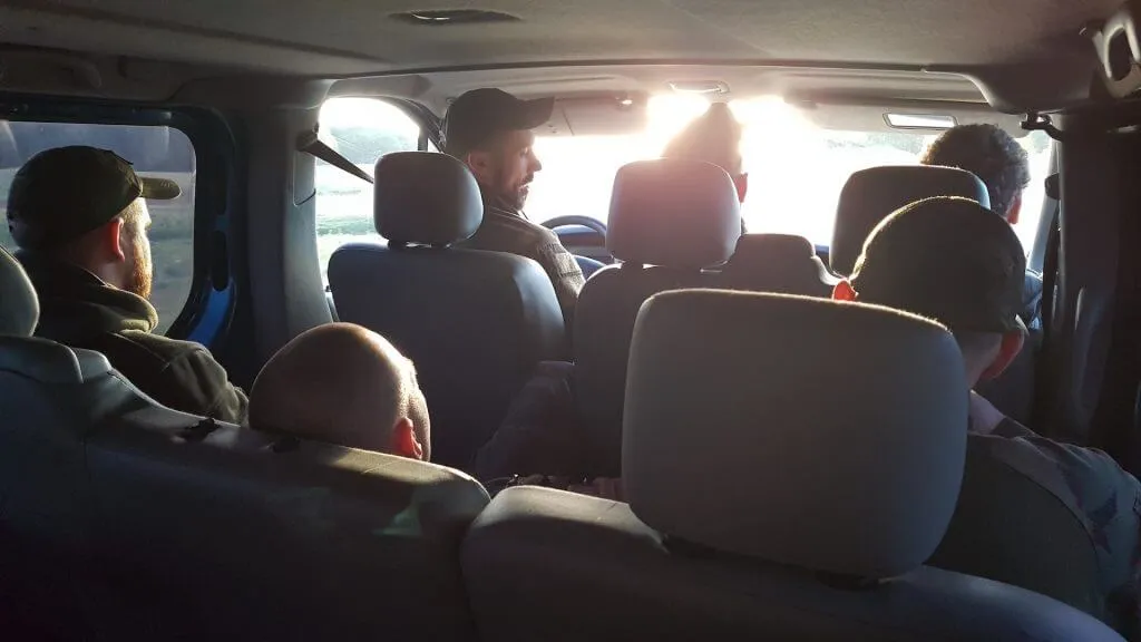 Full car with army guys (always learn something from the best)