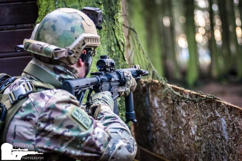 In action
