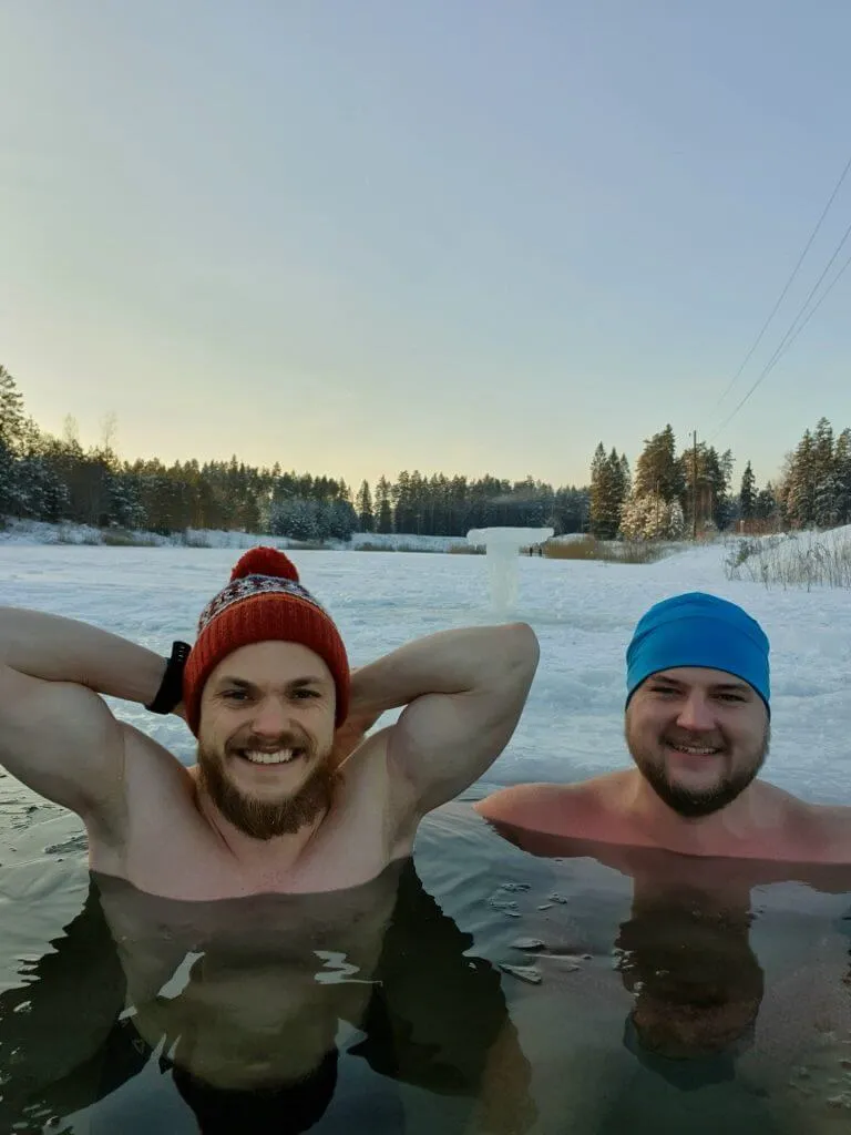 That day it was -17C also the chair from ice in the background seems nice