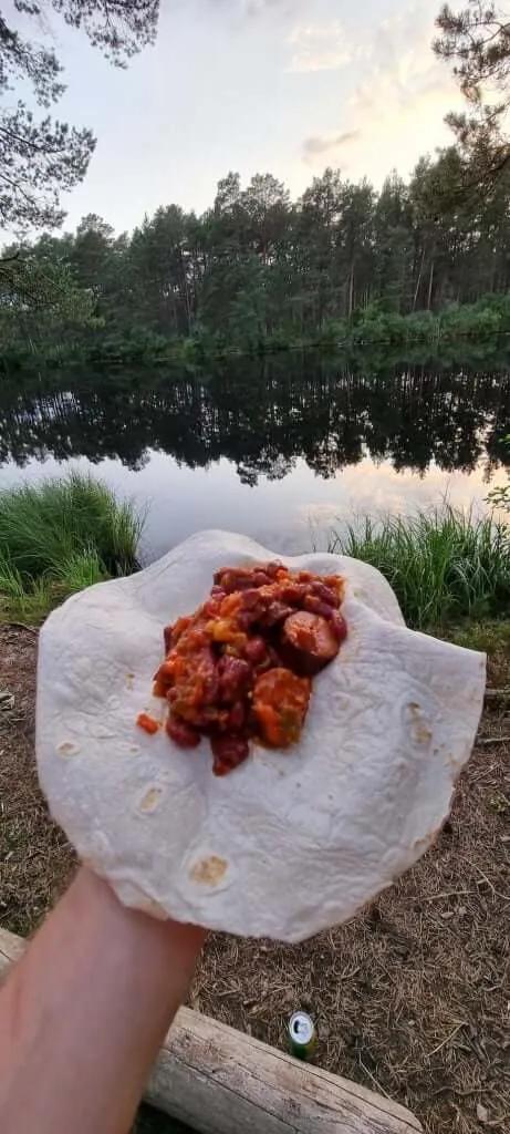 Forest meal setup