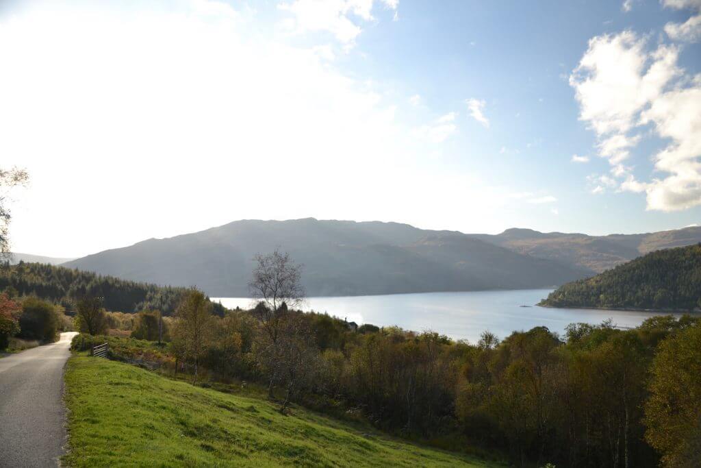 Scottish lake view from road