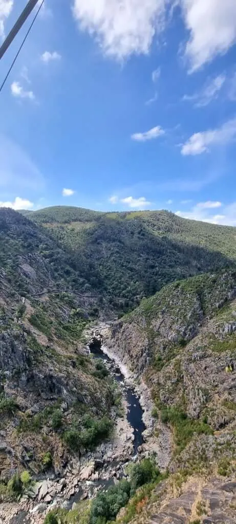 View down from bridge