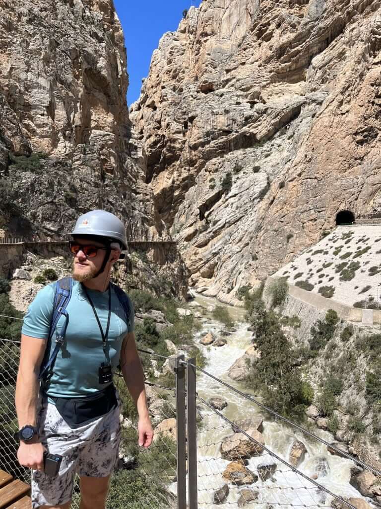 Looking up at the cliffs