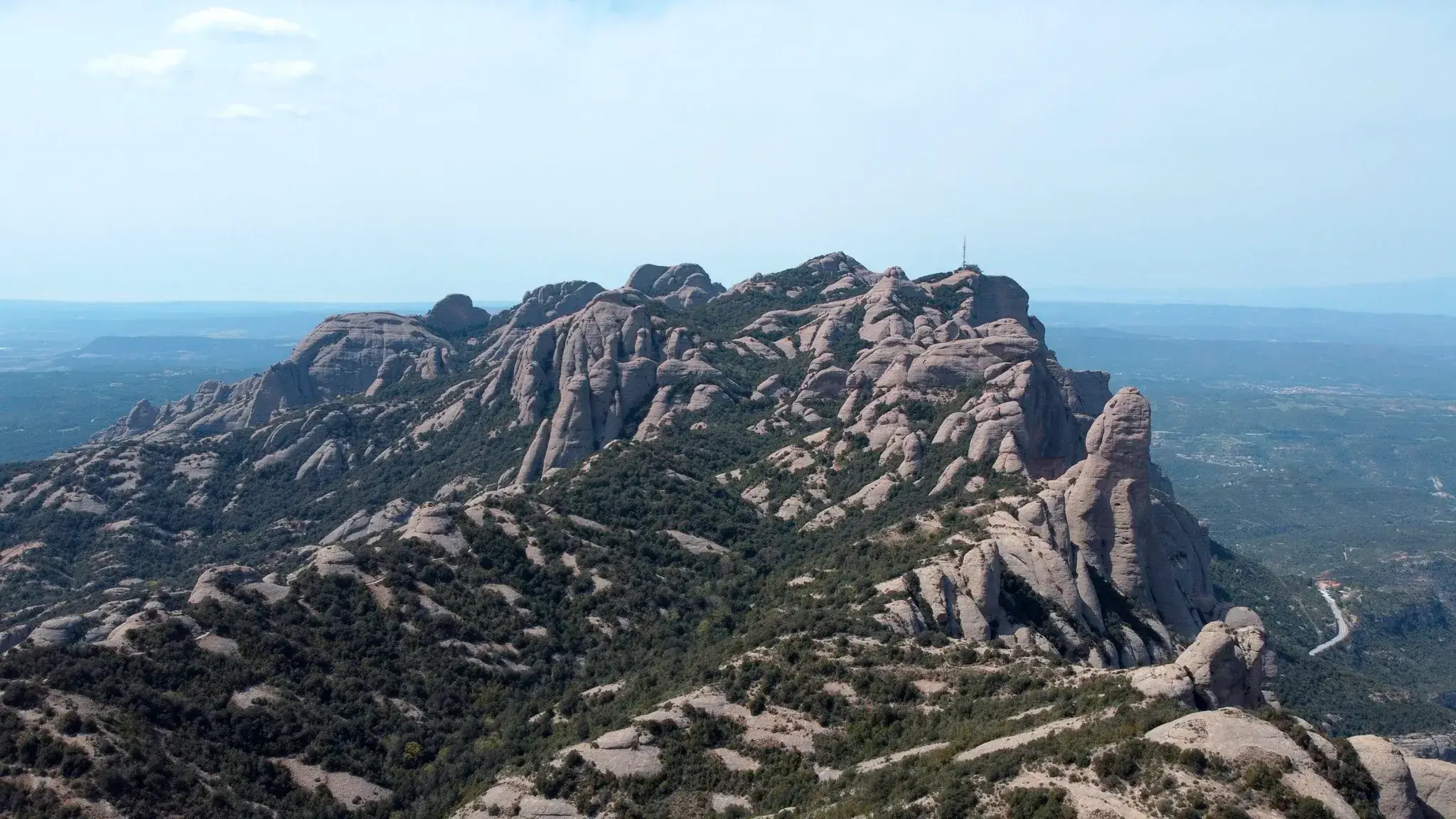 Mountain peak aerial