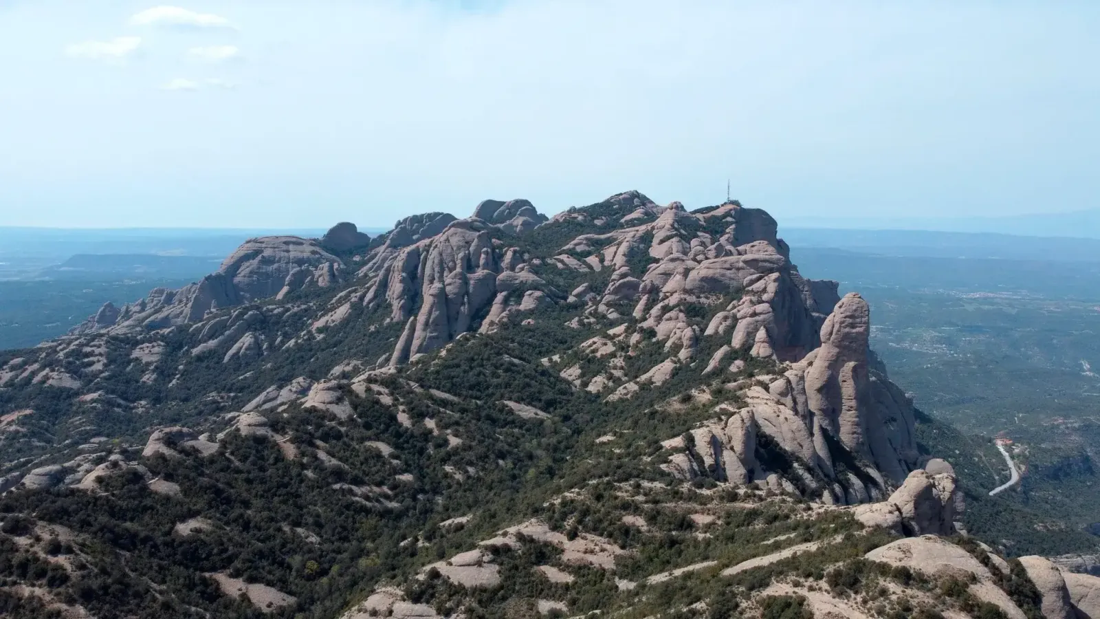 Mountain peak aerial