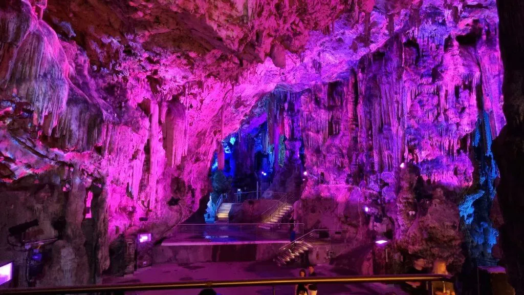 Cave with lights