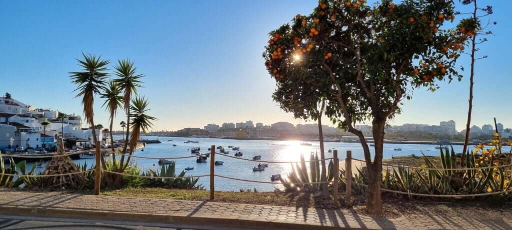 Portimao in the background