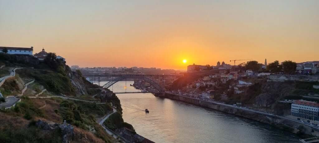 Sunset view over Porto