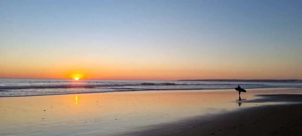 Beach sunset view