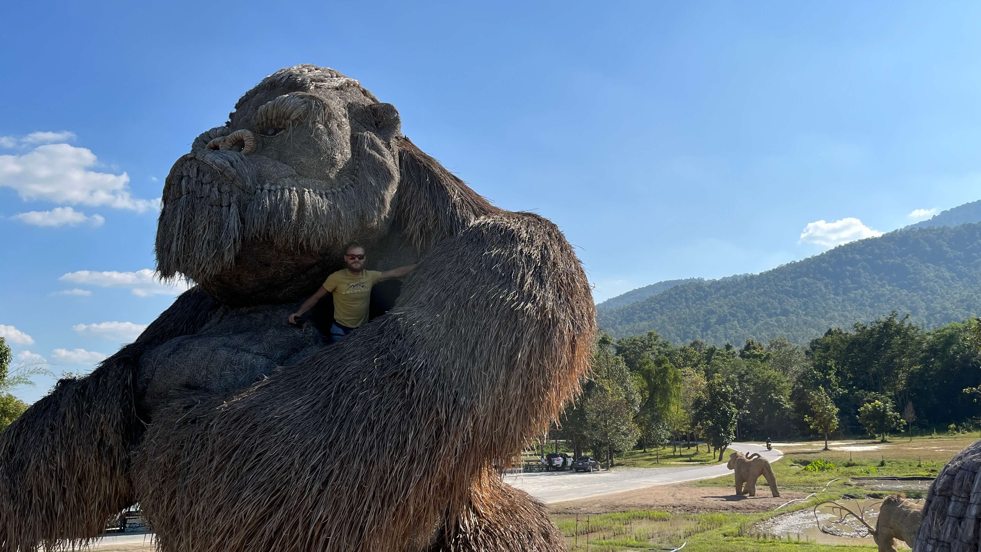 Giant gorilla sculpture
