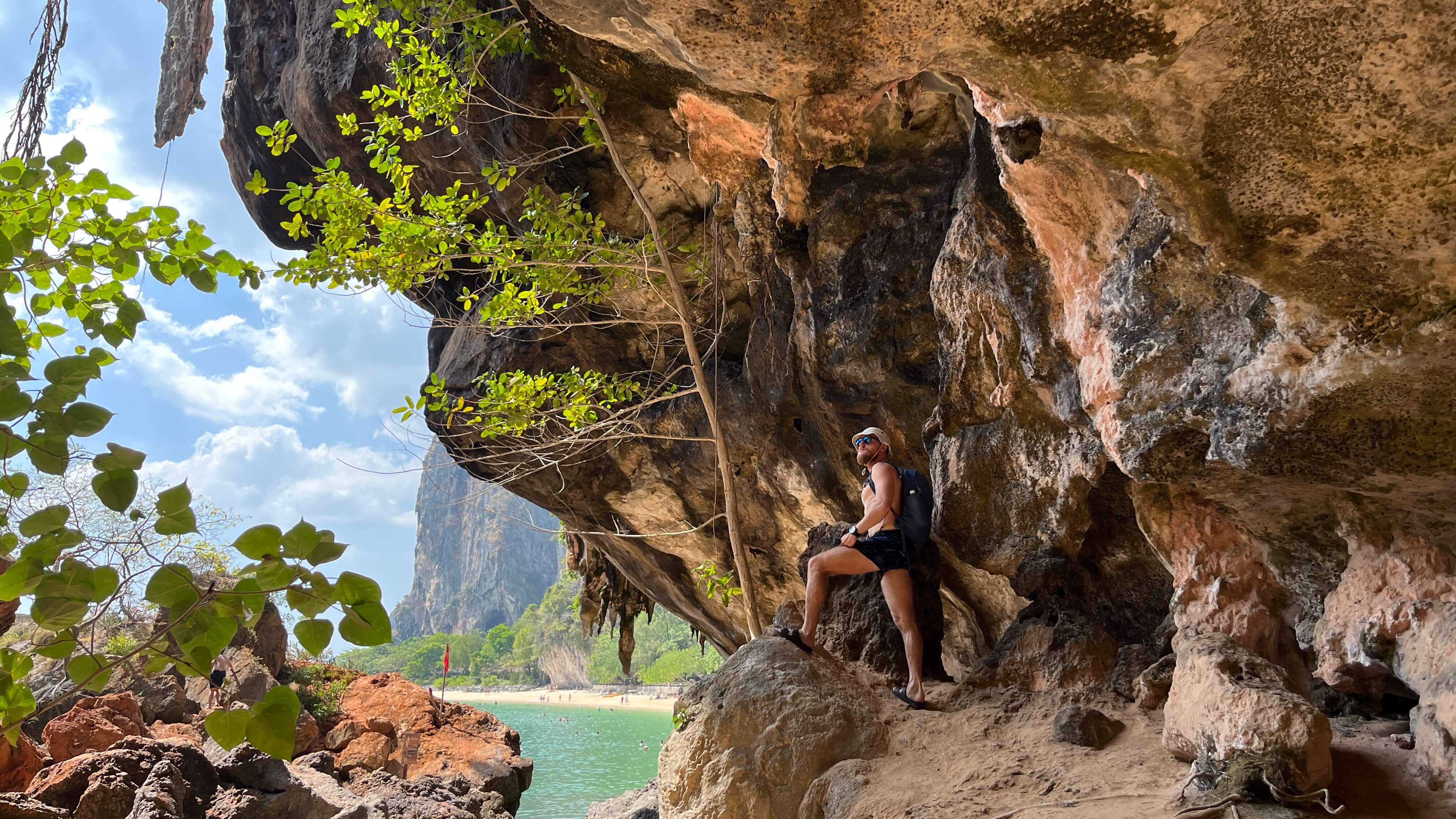 Railay beach cave